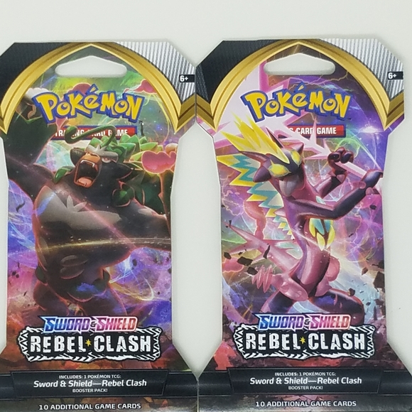 Pokemon TCG 4 Booster Pack Bundle Sword & Shield Rebel Clash Factory Sealed - Picture 3 of 8